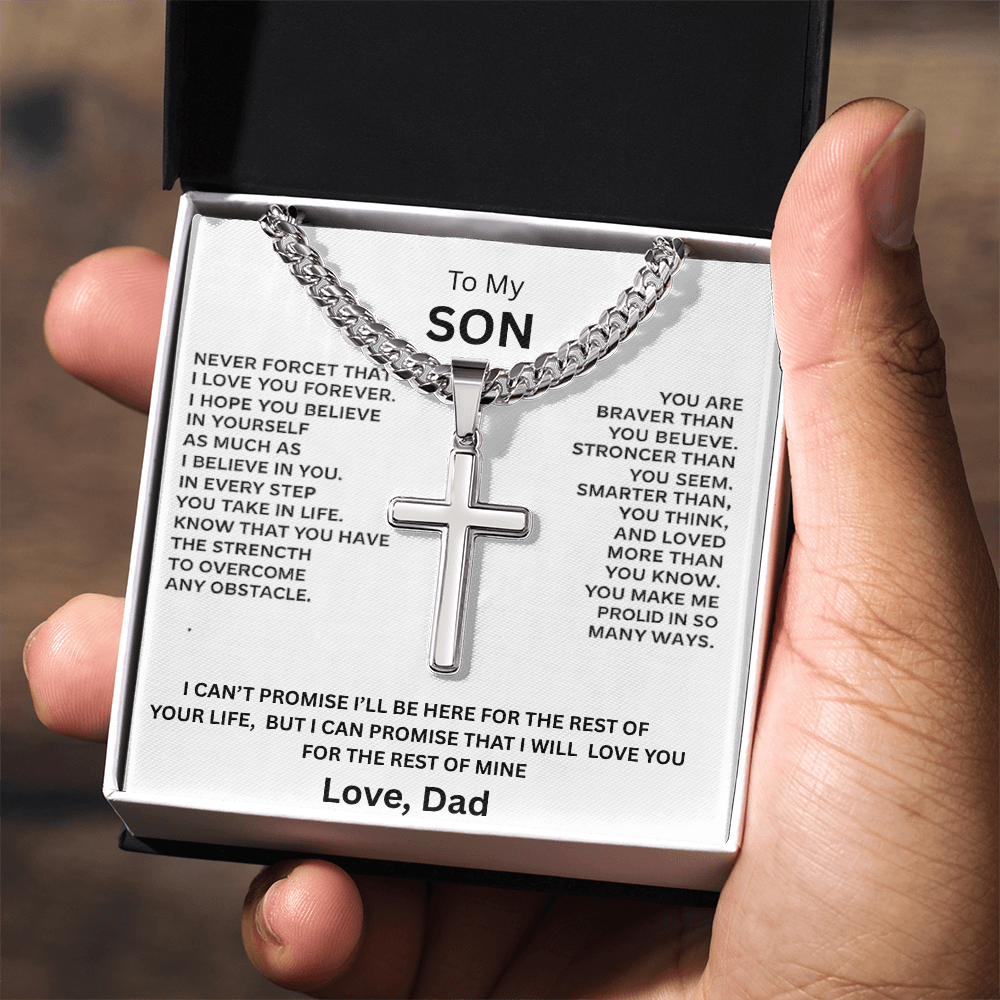 To My Son – Forever Loved Dad's Promise Necklace 18K ”