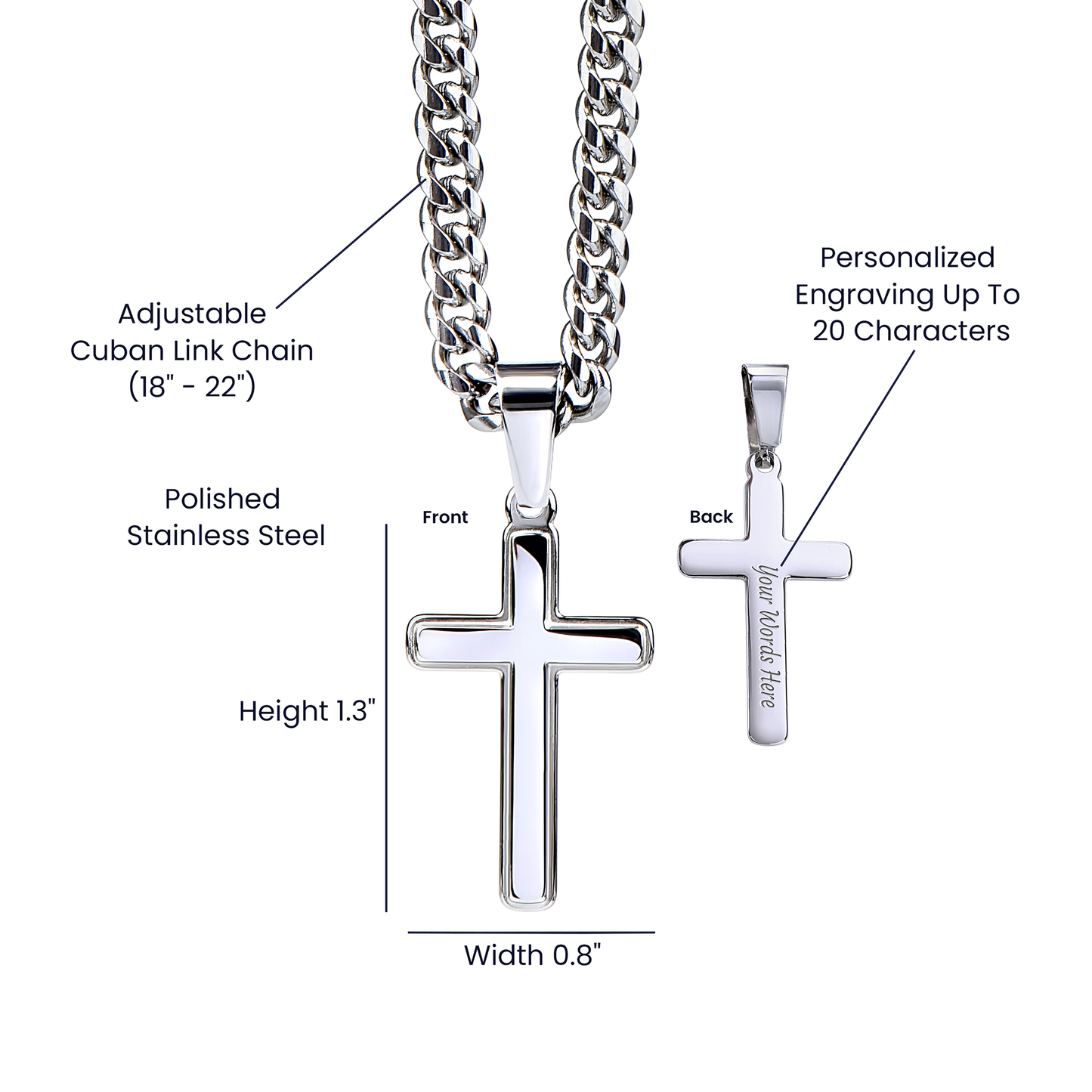 To My Son – Forever Loved Dad's Promise Necklace 18K ”
