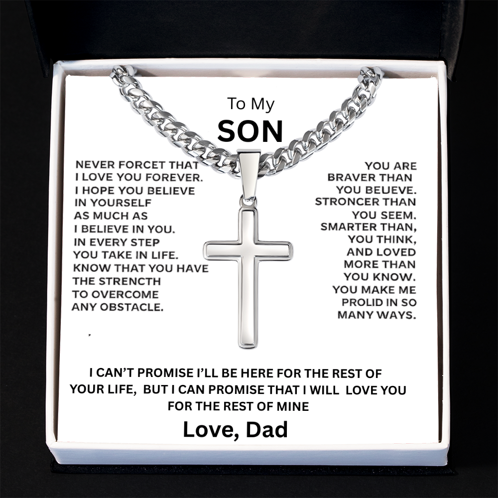 To My Son – Forever Loved Dad's Promise Necklace 18K ”