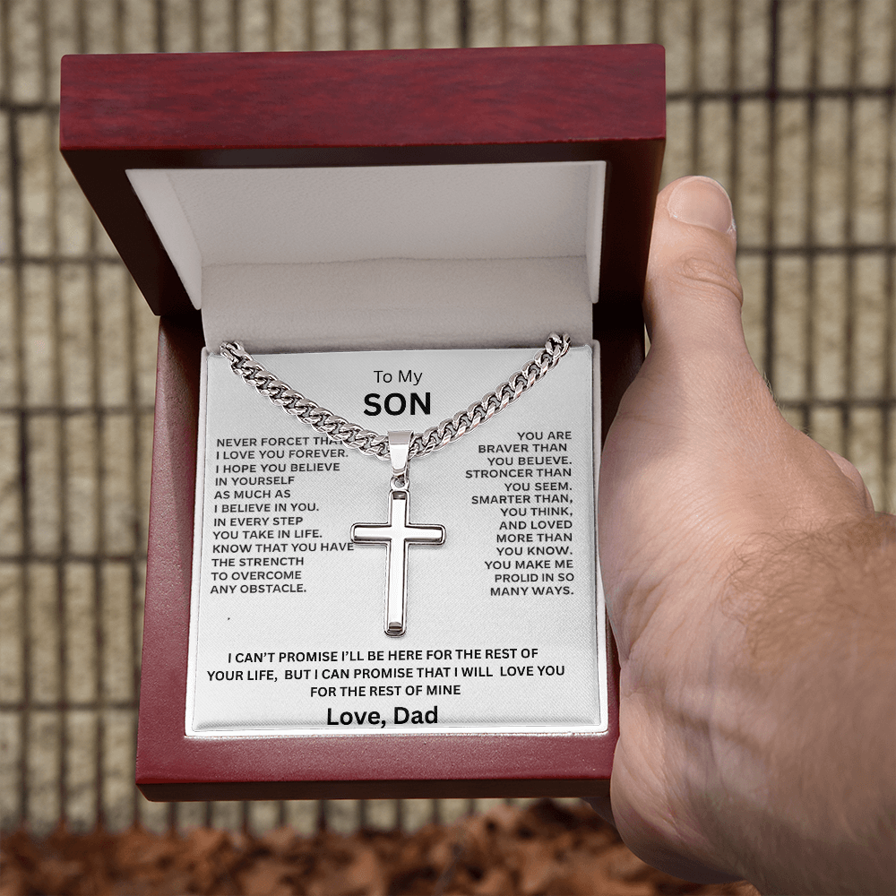 To My Son – Forever Loved Dad's Promise Necklace 18K ”