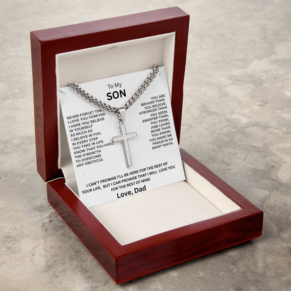 To My Son – Forever Loved Dad's Promise Necklace 18K ”