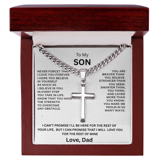 To My Son – Forever Loved Dad's Promise Necklace 18K ”