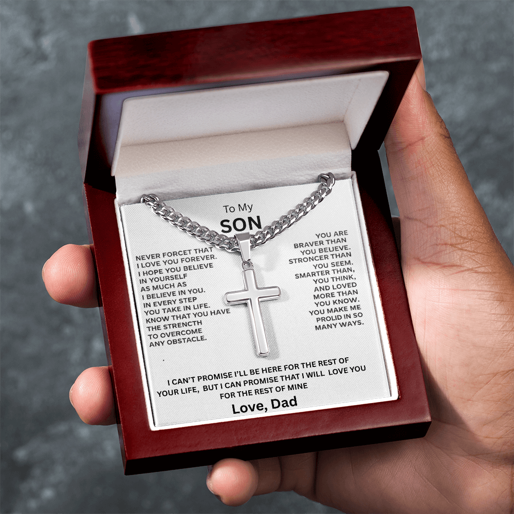 To My Son – Forever Loved Dad's Promise Necklace 18K ”