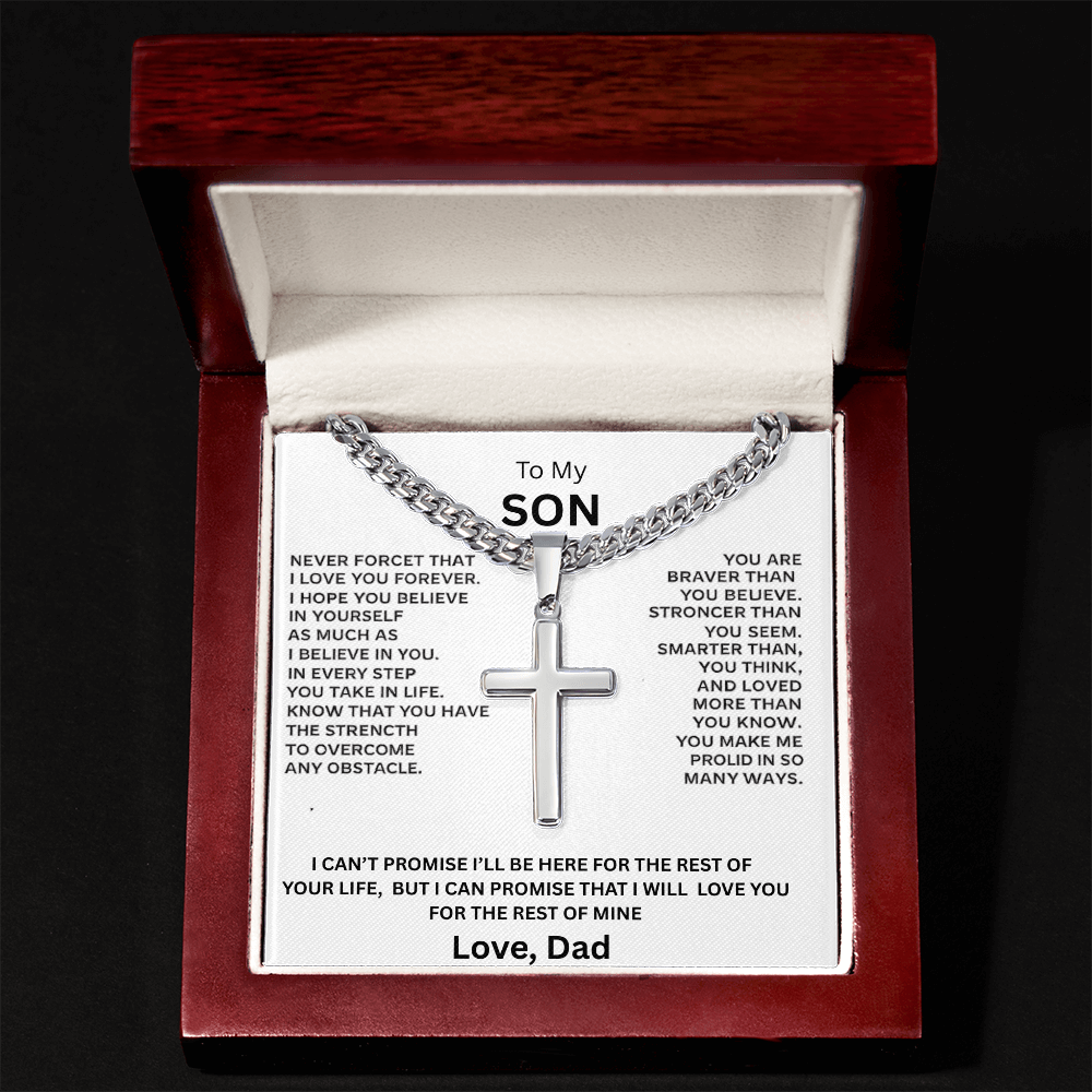 To My Son – Forever Loved Dad's Promise Necklace 18K ”