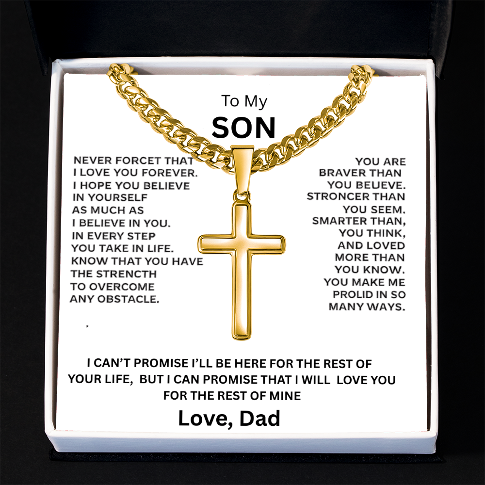 To My Son – Forever Loved Dad's Promise Necklace 18K ”