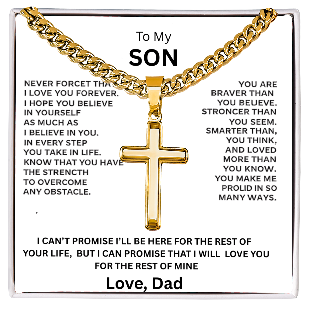 To My Son – Forever Loved Dad's Promise Necklace 18K ”