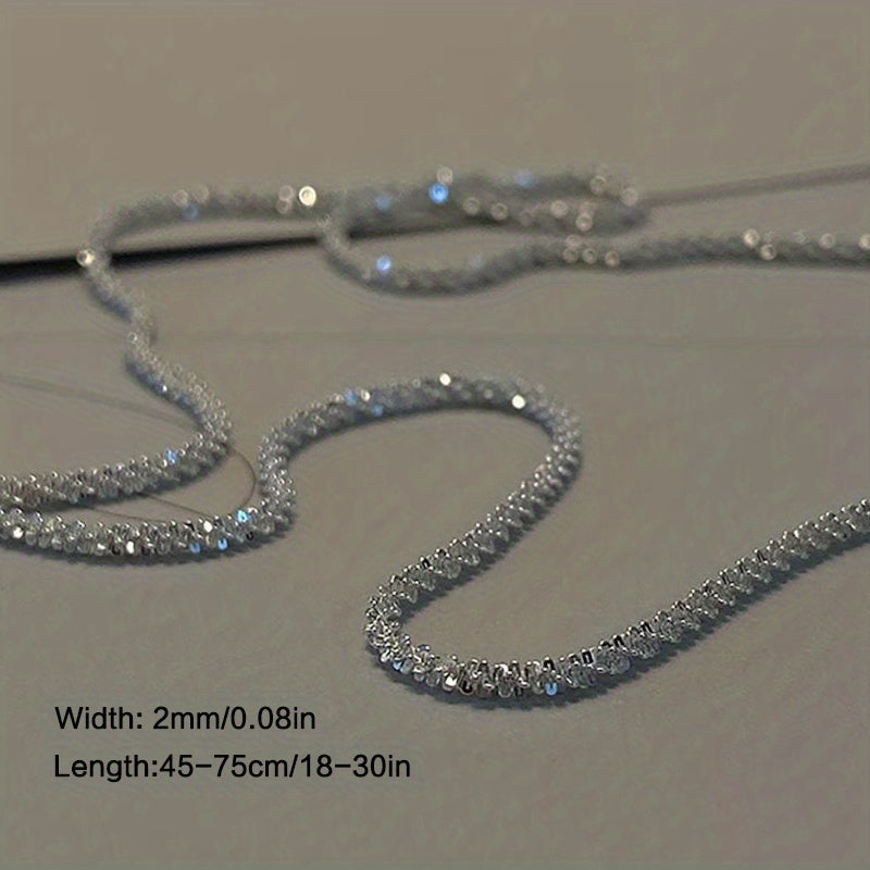 1pc Radiant Mens & Womens Sky Star Necklace - Dazzling Cubic Zirconia, Minimalist Design, Adjustable 18-30 Inches, Perfect for Any Occasion