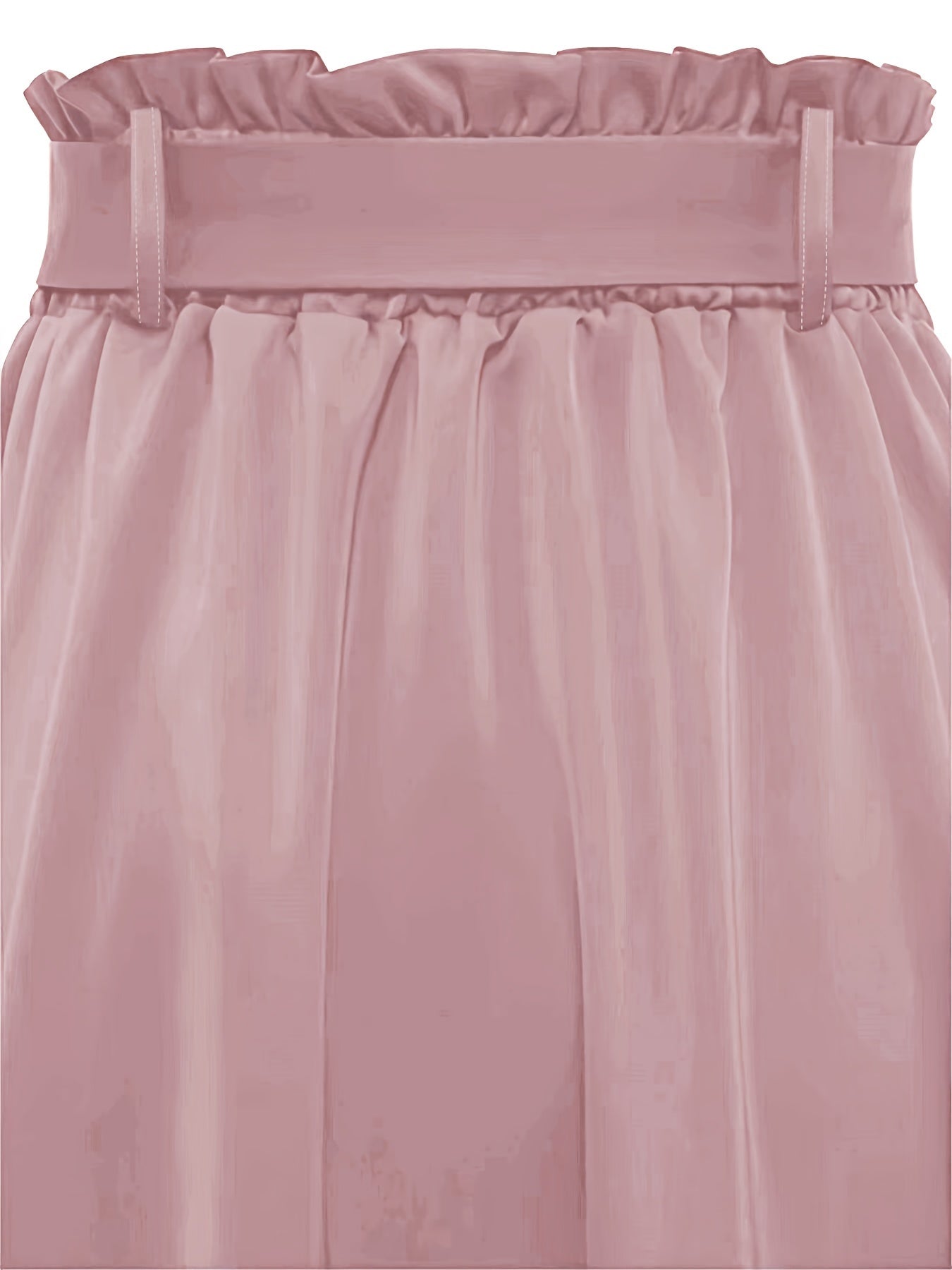 Solid Belted Maxi Skirts, Elegant Pleated Versatile Skirts, Women's Clothing