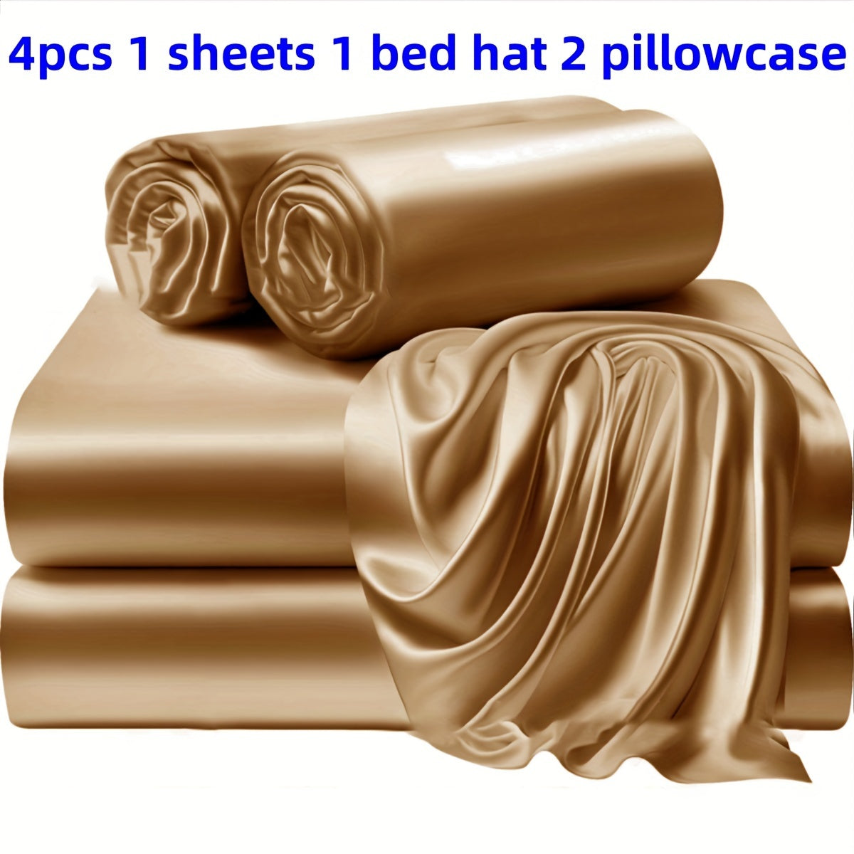 3/4 Pieces Of Solid Color Bed Sheets And Bed Skirts, 1/2 Pillowcases, A Set Of Three Or Four, Soft And Silky