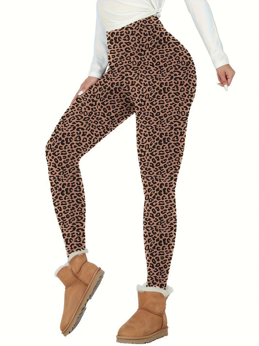 High Waisted Thermal Fleece Lined Womens Leggings, Soft Workout Winter Warm Thick Yoga Pants