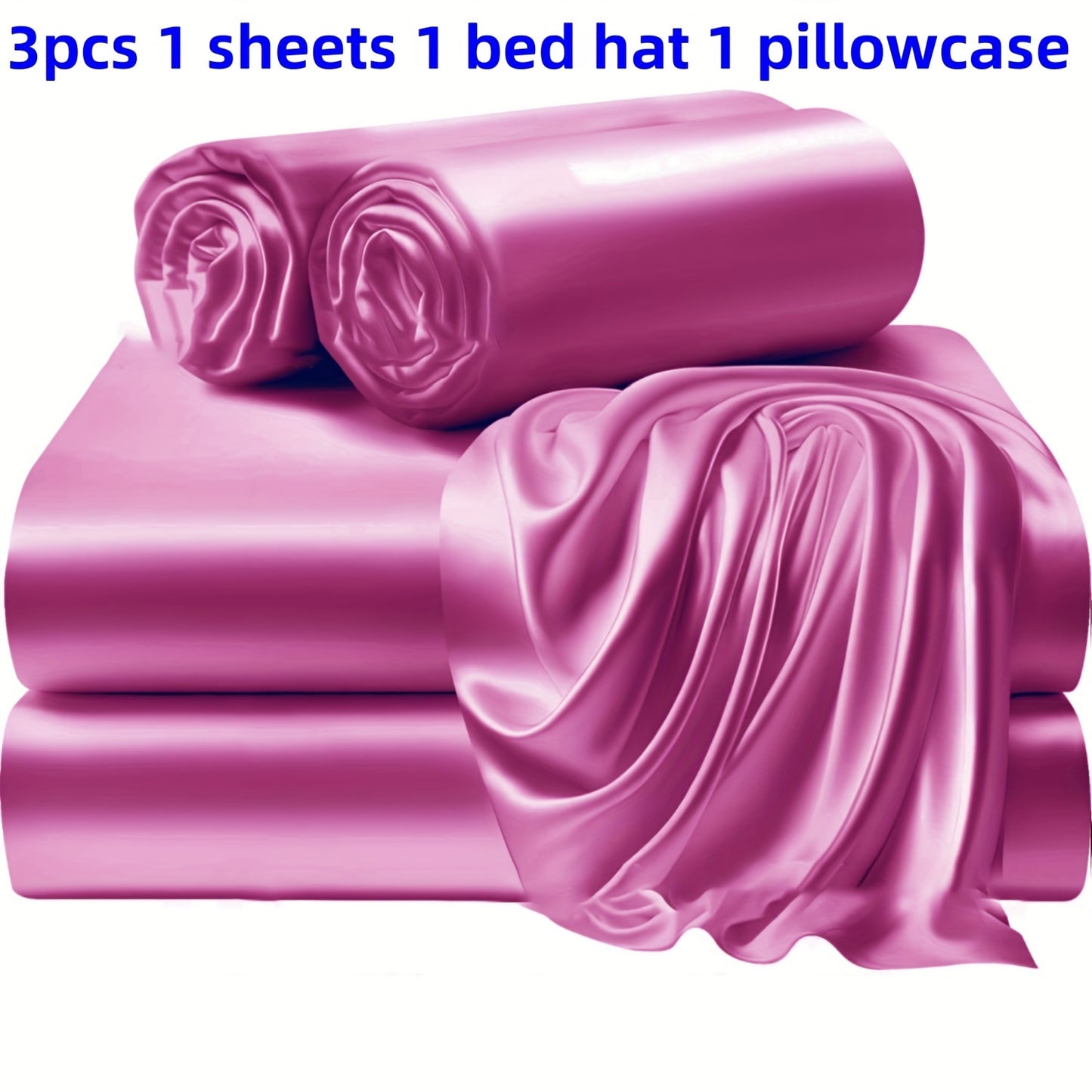 3/4 Pieces Of Solid Color Bed Sheets And Bed Skirts, 1/2 Pillowcases, A Set Of Three Or Four, Soft And Silky