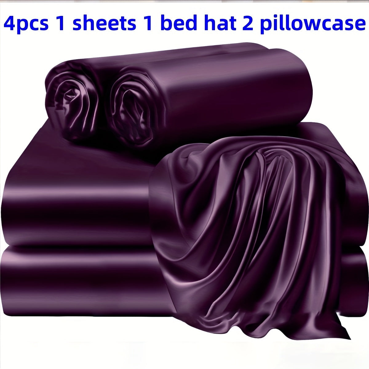 3/4 Pieces Of Solid Color Bed Sheets And Bed Skirts, 1/2 Pillowcases, A Set Of Three Or Four, Soft And Silky