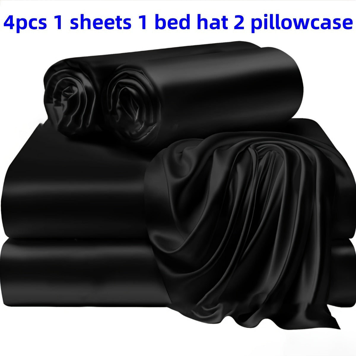 3/4 Pieces Of Solid Color Bed Sheets And Bed Skirts, 1/2 Pillowcases, A Set Of Three Or Four, Soft And Silky
