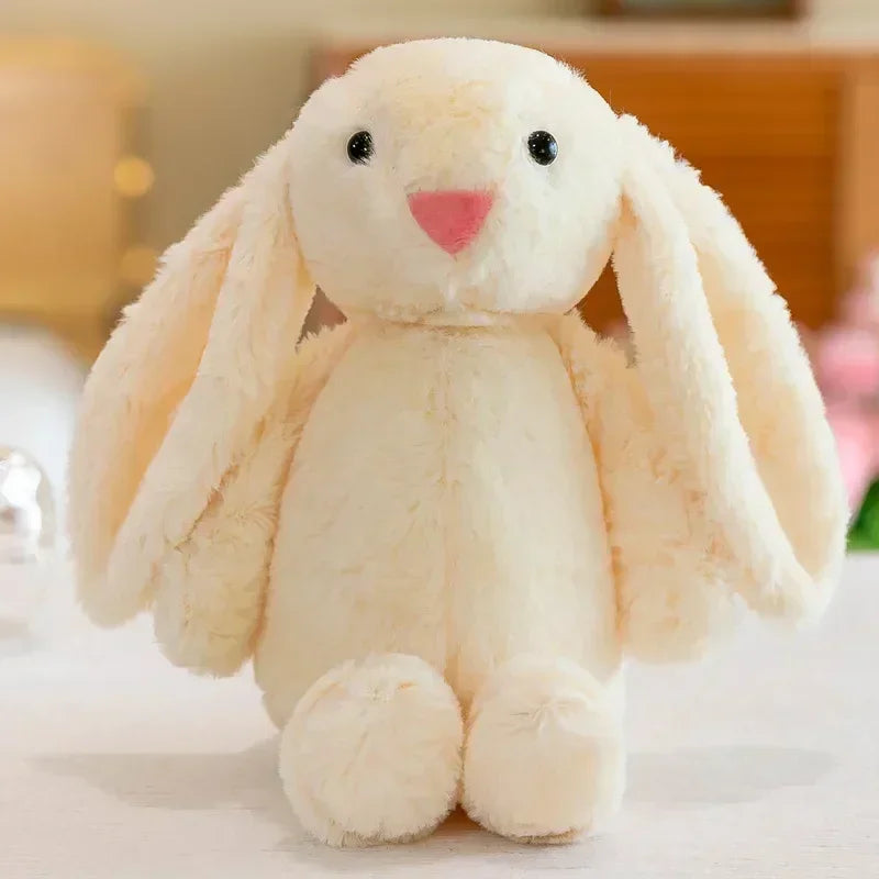 Cute Plush Bunny Stuffed Kawaii Rabbit Doll for Babies Sleeping Companion with Long Ear Easter Gifts