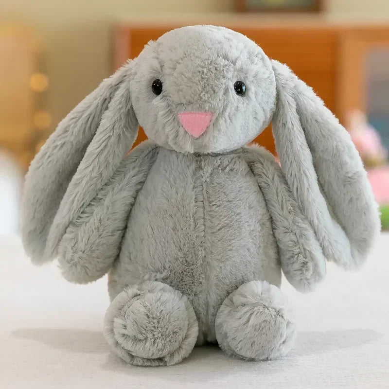 Cute Plush Bunny Stuffed Kawaii Rabbit Doll for Babies Sleeping Companion with Long Ear Easter Gifts